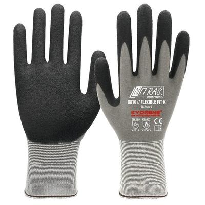 AS Arbeitsschutz Arbeitshandschuhe | 12 Paar Nitras Flexible Fit K Strickhandschuhe | Gr. 6