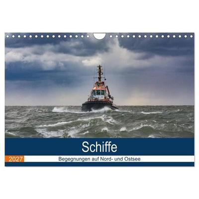 Schiffe - Begegnungen auf Nord- und Ostsee (Wandkalender 2027 DIN A4 quer), CALVENDO Monatskalender