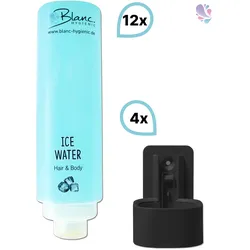 SET: Professionelles Shampoo-Duschgel-Set – 12x425 ml – verschied. Düfte – Wandhalterung in Weiß, Schwarz oder Chrom optional