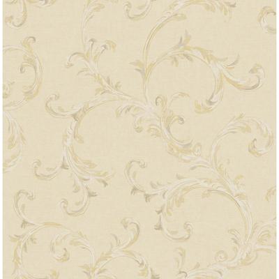 Seabrook Designs Evesham Scroll Unpasted Wallpaper