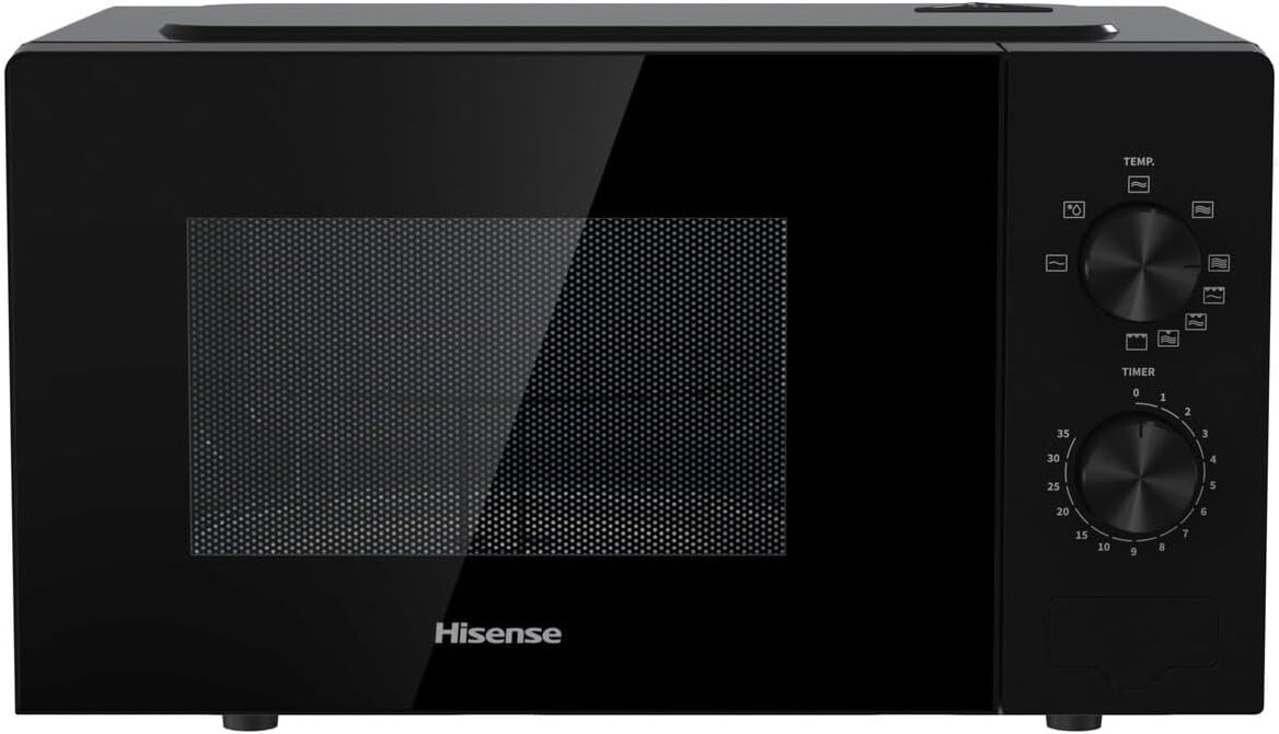 Hisense Microonde Grill Libera Installazione H20MOBP1G Black 1000 Watt (20Lt)