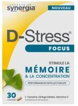 Synergia D-Stress Focus - Boîte de 30 Comprimés - Boîte 30 comprimés