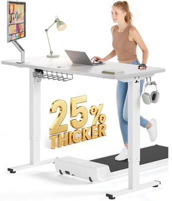 SIAGO Electric Standing Desk Height Adjustable Computer Desk with Cable Management & Spacious Work Surface