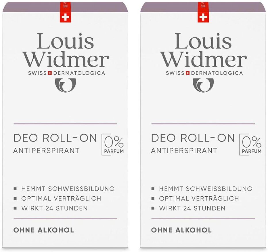 Louis Widmer Widmer Deo Roll-on Antiperspirant Unparfümiert 2x50ml