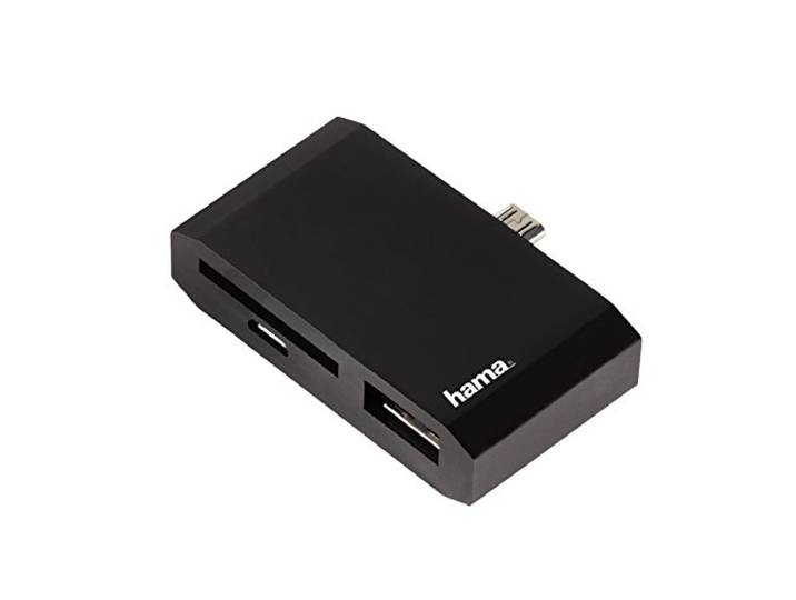 Hama 3-in-1 micro-USB OTG-adapter SD USB-stick kaartlezer kit voor smartphone mobiele telefoon tablet pc