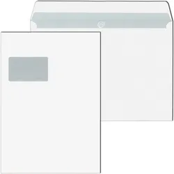 MAILmedia Briefumschläge DIN C4 mit Fenster haftklebend