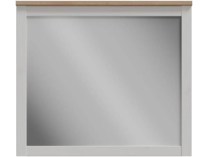 Garderobenspiegel FORTE Bohol Spiegel, Rahmenoptik B/H/T 86,4/76/3,2 cm , weiss (riviera eiche, sibiu lärche hell), B:86,4cm H:76cm T:3,2cm, Spiegelglas, Spiegel, Garderobenspiegel