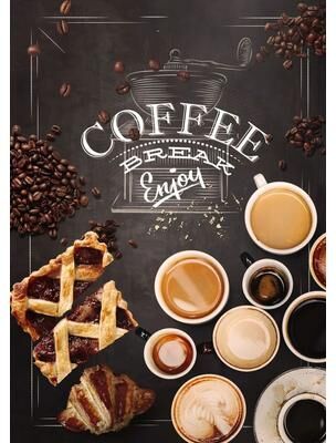 Inspire Essentials Coffee Cup Wall Art Nordic Cafe Canvas Poster Kitchen Bakery Decor 10 20x30cm No Frame