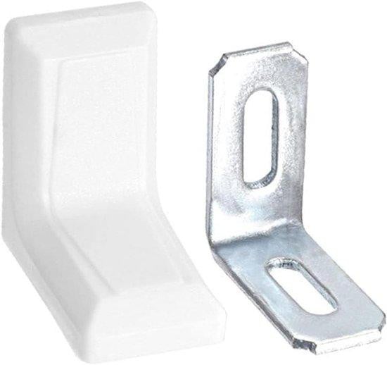 Allecto Plus Hoekbeugels 90 graden - 8 stuks - RVS - Wit