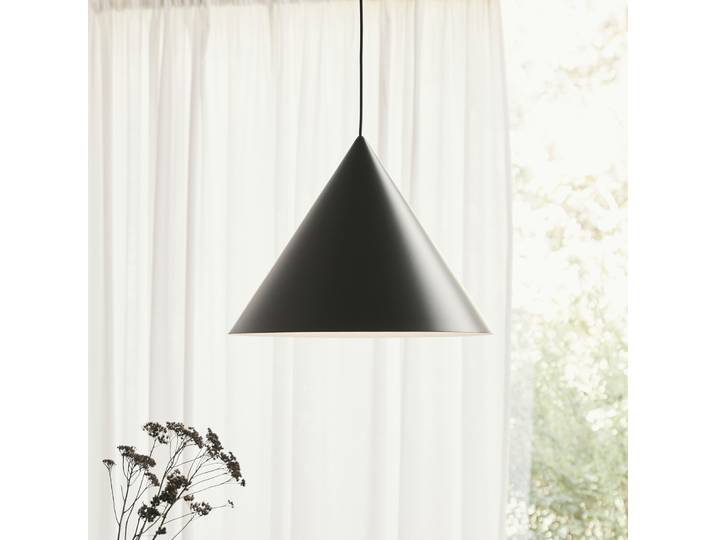 Benjamin Suspension Ø46 Matt Black - Frandsen - Salon / séjour - Design - Métal - À ampoule unique