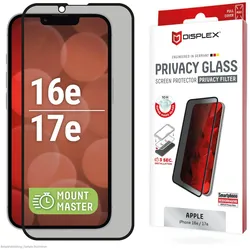 DISPLEX Privacy Panzerglas (10H) für Apple iPhone 16e/17e