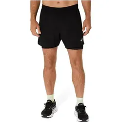 ASICS Herren Shorts CORE 2N1 5IN SHORT, Größe XL in Schwarz Schwarz