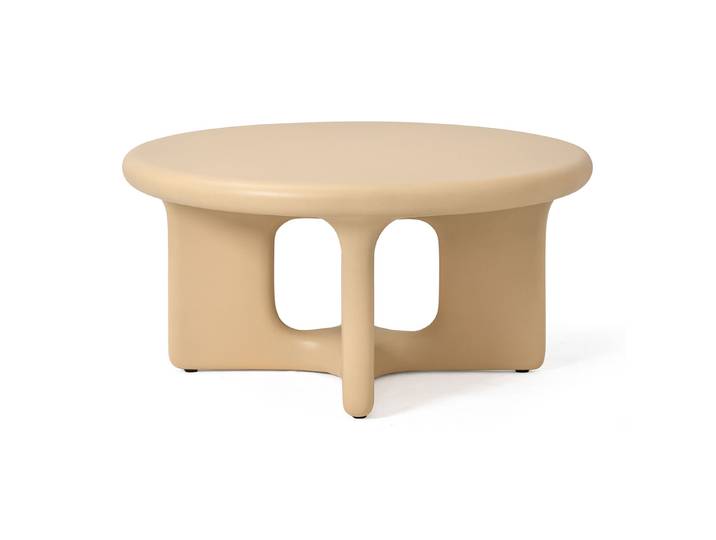 Jesper Home Ronde Salontafel Onomo Mudstone Textuur, 85cm - Beige