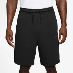 NIKE Tech Fleece Shorts Herren 014 - black/tough red M