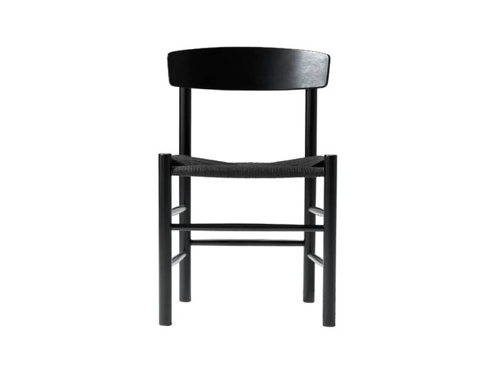 Fredericia Furniture J39 Stuhl Schwarz lackierte Eiche-geflechtet Schwarz