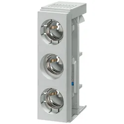 Siemens 5SF6020 DIAZED-Reitersockel SR60 3P, DII, 25A, 500V für 5/10 mm-Sammelschienen  - 4 Stück