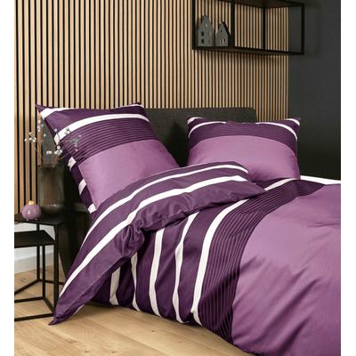 Bettwäsche JANINE "J. D.", lila (holunder), B/L: 240cm x 220cm, 1 Stk., 1 Stk., Mako-Satin, B/L: 80cm x 80cm & 80cm x 80cm, 2, Mako-Satin, Obermaterial: 100% Baumwolle, Bettwäsche, Bettwäsche, Bettwäsche im Streifen-Design in verschiedenen Qualitäten