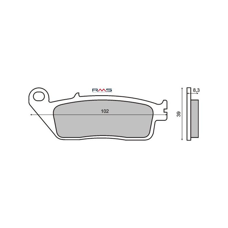 Plaquettes de Frein RMS - Organique - 225100870 - Honda CBR/Peugeot Ge