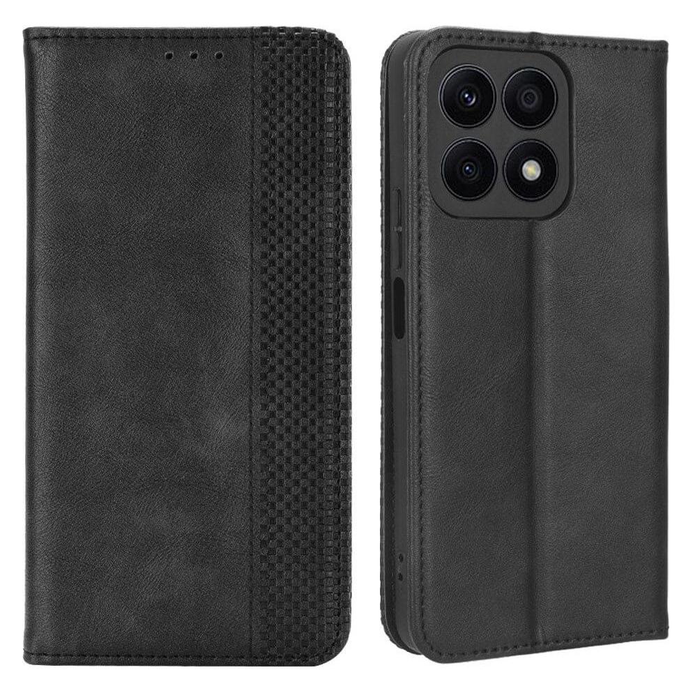 Cover-Discount Honor X8a - Vintage Flip Case Hülle schwarz (Honor X8a) (660130848B)