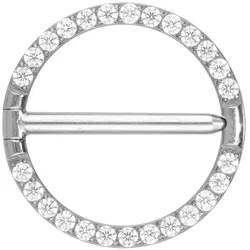 Titan Nippelpiercing Clicker RING + EINGEFASSTE KRISTALLE