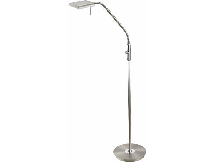 TRIO LEUCHTEN LED Stehlampe BERGAMO , grau (nickelfarben), 1, H: 135cm, Leuchten, Sensordimmer,Flexibel, LED Stehlampe