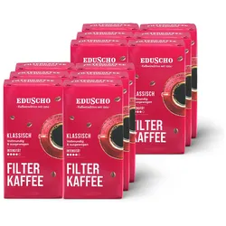 Eduscho Filterkaffee Klassisch - 12 x 500 g Gemahlen - Intensität: 4/5