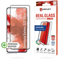 DISPLEX Full Cover Real Glass + Case für Samsung Galaxy S22 Ultra