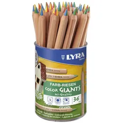 Farbstift Farb-Riesen 4-Color naturbelassen, im Köcher