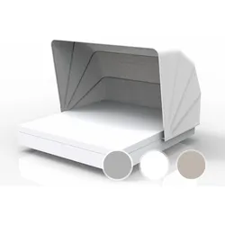 Vondom »VELA« Outdoor Daybed eckig inkl. Faltdach  – erhältlich in 3 Farben