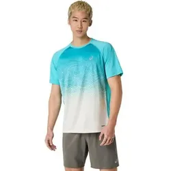 ASICS Herren T-Shirt ROAD FADE SS TOP, Größe XS in Silber Silber