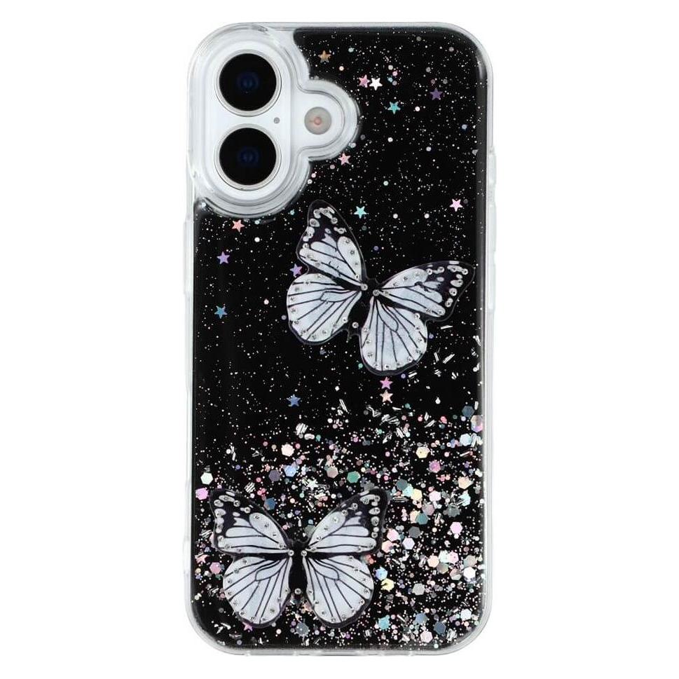 Cover-Discount iPhone 17 - Glitzer Hülle Schmetterlinge (Apple iPhone 17) (62902989)