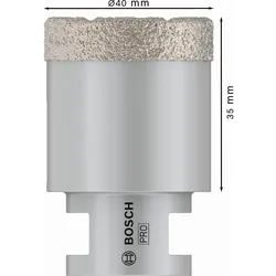 Bosch PRO Diamanttrockenbohrer Dry Speed Best for Ceramic, 40 x 35 mm - 2608587123