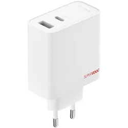 OnePlus Power Adapter Kit (80 W, 2 Ports), USB Ladegerät, Weiss