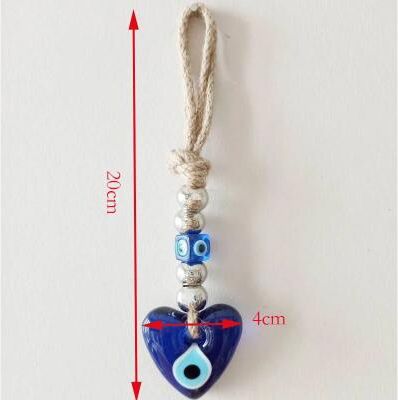 Inspire Select Turkish Evil Eye Macrame Wall Hanging Nazar Protection Charm Rearview Mirror & Home Decor style 11 1 Pc