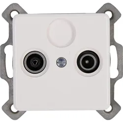 Kopp 917013087 MILANO - Antennensteckdose TV/RF, Farbe: weiß
