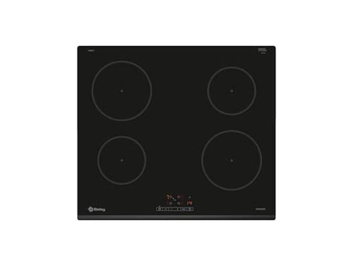 Balay 3EB861FR Induktions-Arbeitsplatte, 60 cm, 4 schwarze Lünette, vorne, 2 Zonen, Durchmesser 18 cm, einfache Touch-Steuerung
