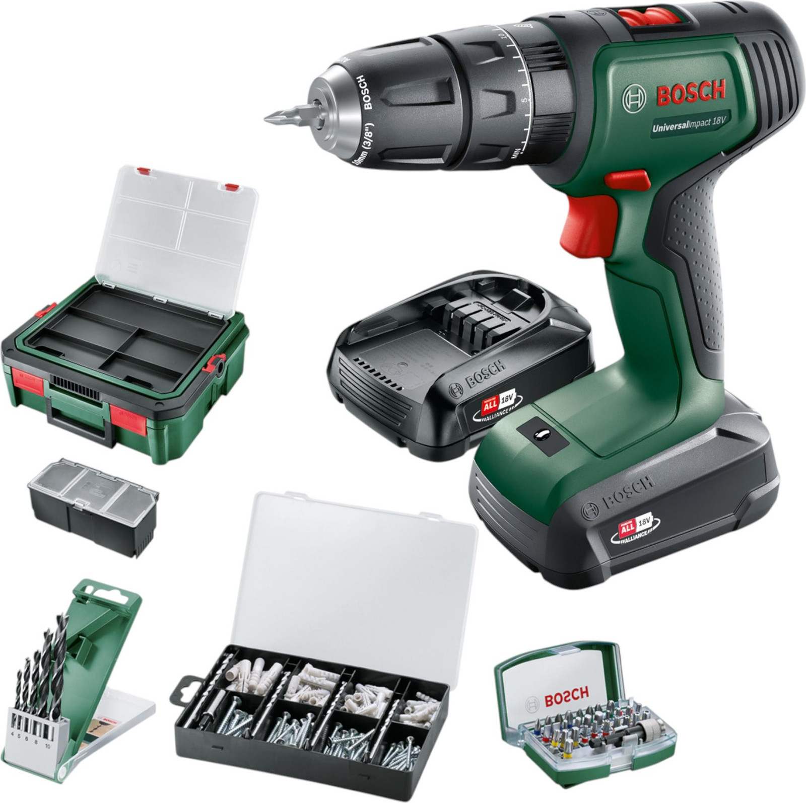 Bosch UniversalImpact 18V Accuboormachine met slagfunctie en systeemkoffer