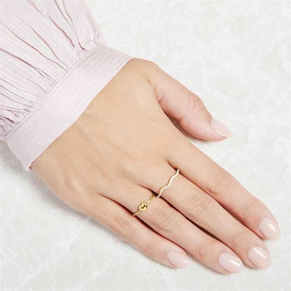Unique Zierlicher 333er Goldring mit Herzform