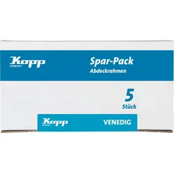 Kopp 400229018 VENEDIG - Profi-Pack: 5x Abdeckrahmen, 2-fach, Farbe: reinweiß