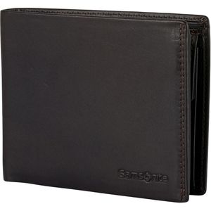 Samsonite Portemonnaie Attack 2 SLG 015 dunkelbraun Echt Leder, mit Münzfach, 7 Karten- und Ausweisfächer, RFID Schutz
