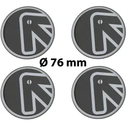 4 x Ø 76 mm Polymere Aufkleber / Pfeil / Nabenkappen, Felgendeckel