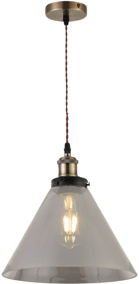 Borough Wharf Aadhiran 1 - Light Cone Pendant Smoked/Black