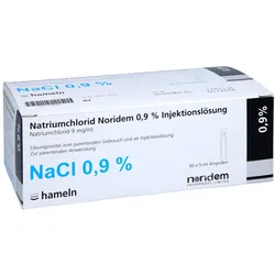 Natriumchlorid Noridem 0,9% Inj.-Lösung 50X5 ml
