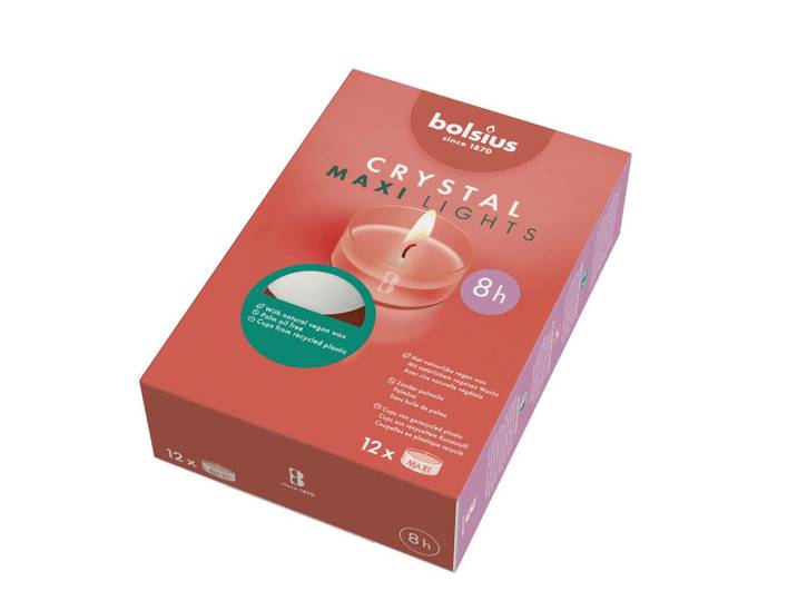 Bolsius clearcup theelicht maxi 12 stuks