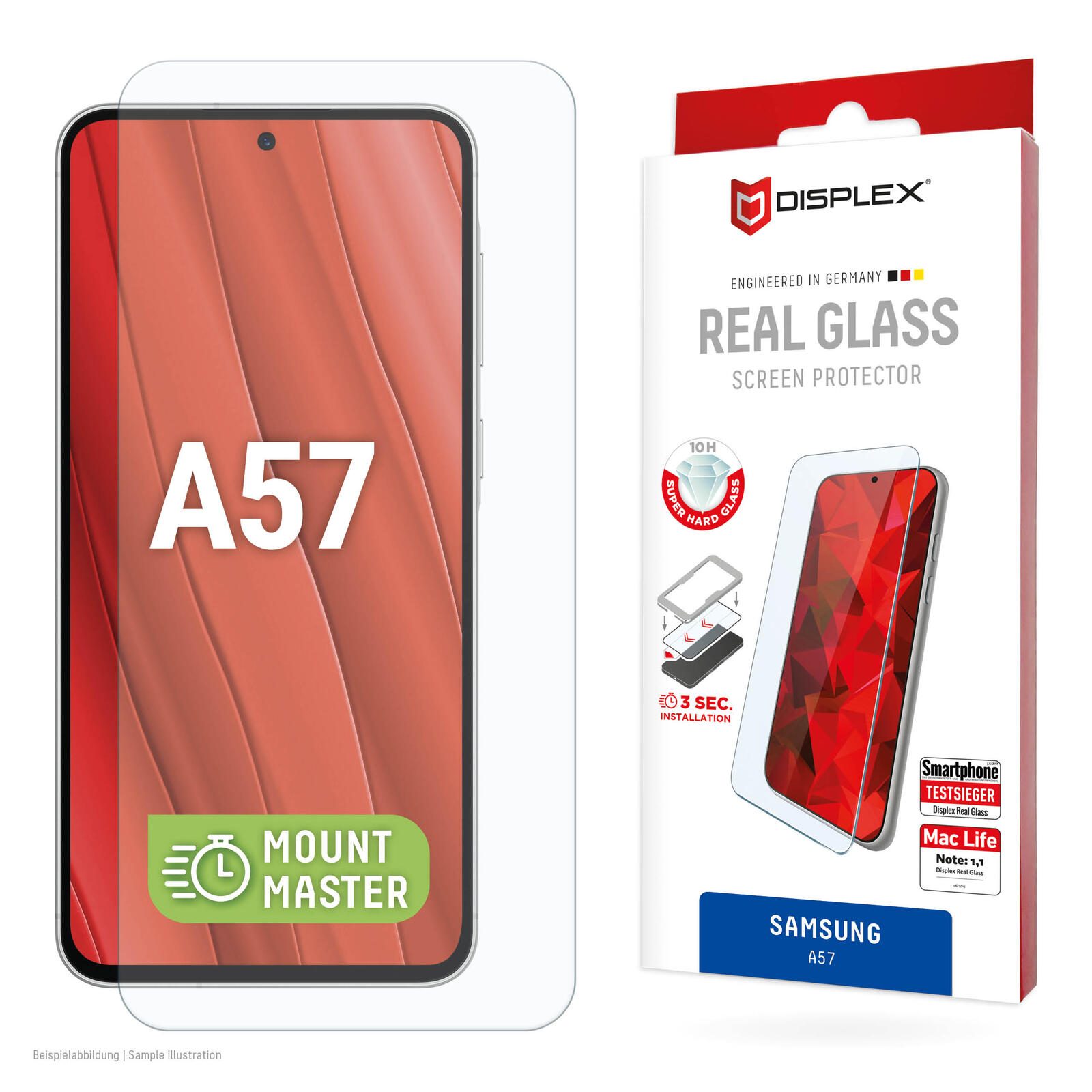 DISPLEX Panzerglas (10H, 2D) für Samsung A57 02259