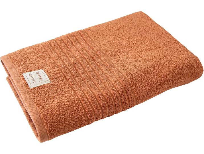 Duschtuch DYCKHOFF Nature , orange (terra), B:70cm L:140cm, Frottier, Obermaterial: 100% Baumwolle, Handtücher, Duschtuch