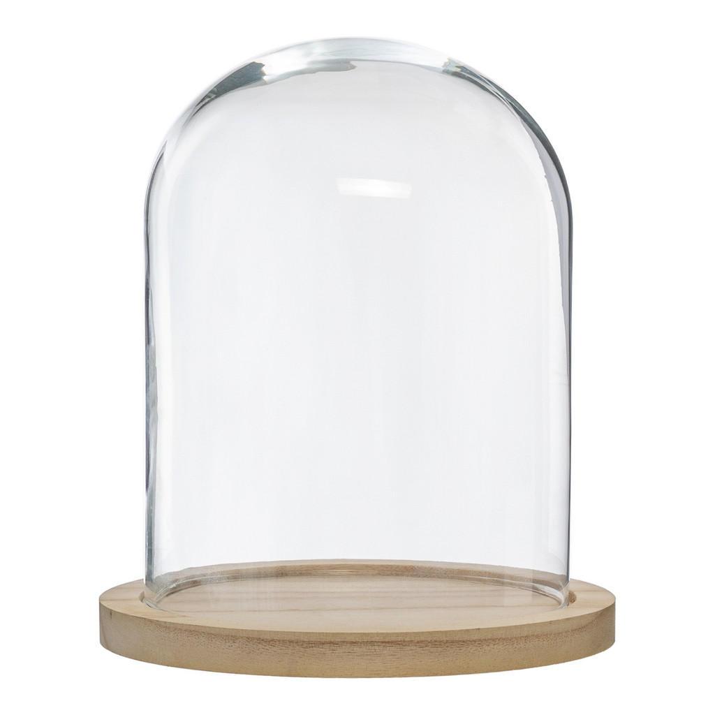 Atmosphera Createur d´interieur Deko-Glaskuppel, Beige, Glas, 23x29.5x23 cm, Dekoration, Skulpturen & Dekoobjekte, Dekoobjekte
