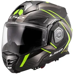 LS2, Motorradhelm, Helm Advant X Carbon Future II FF901 fluor geel maat XXL (XXL, 63 - 64 cm)