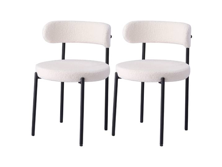 EGOONM-Chaises de salle à manger de style nordique, 2 pièces, en velours teddy