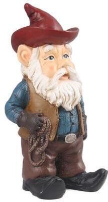 Hi-Line Gift Gnome Cowboy - Ultra Realistic Garden Statue